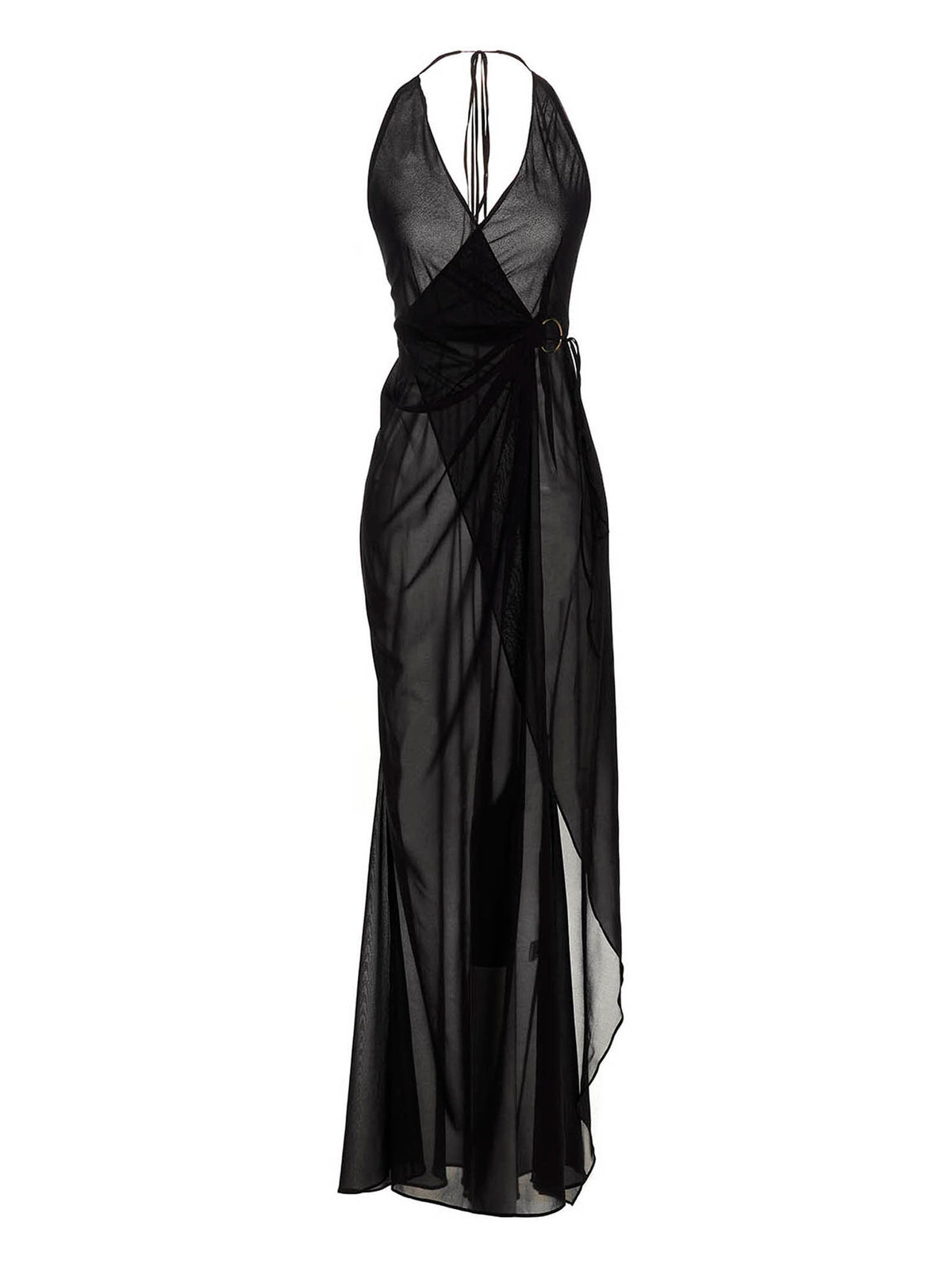 Louisa Ballou King Tide Black Silk Long Dress