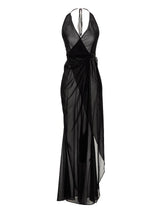 Louisa Ballou King Tide Black Silk Long Dress