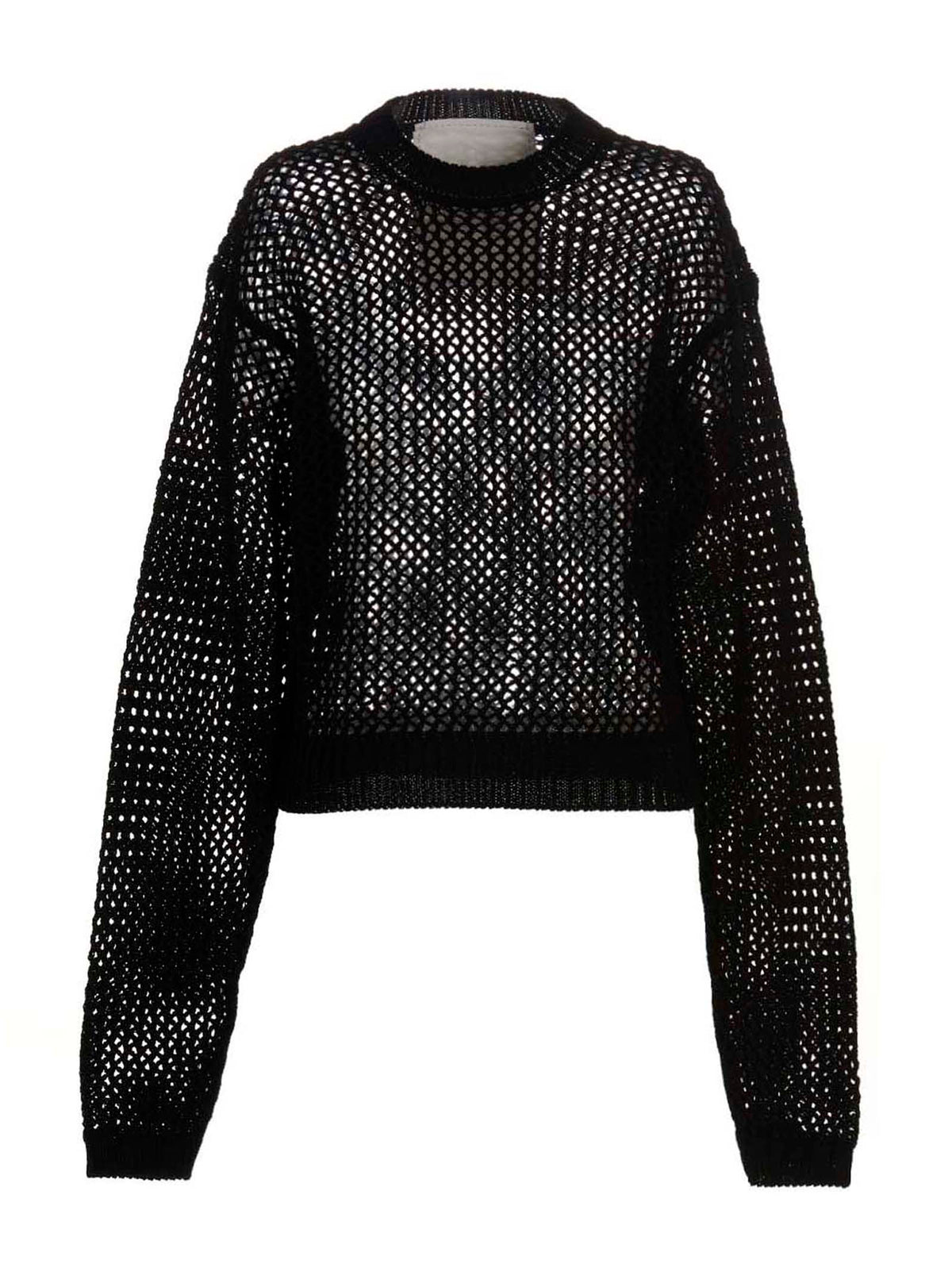 RAMAEL Black Cotton Cardigan - Bio Cable Sweater