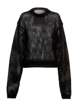 RAMAEL Black Cotton Cardigan - Bio Cable Sweater
