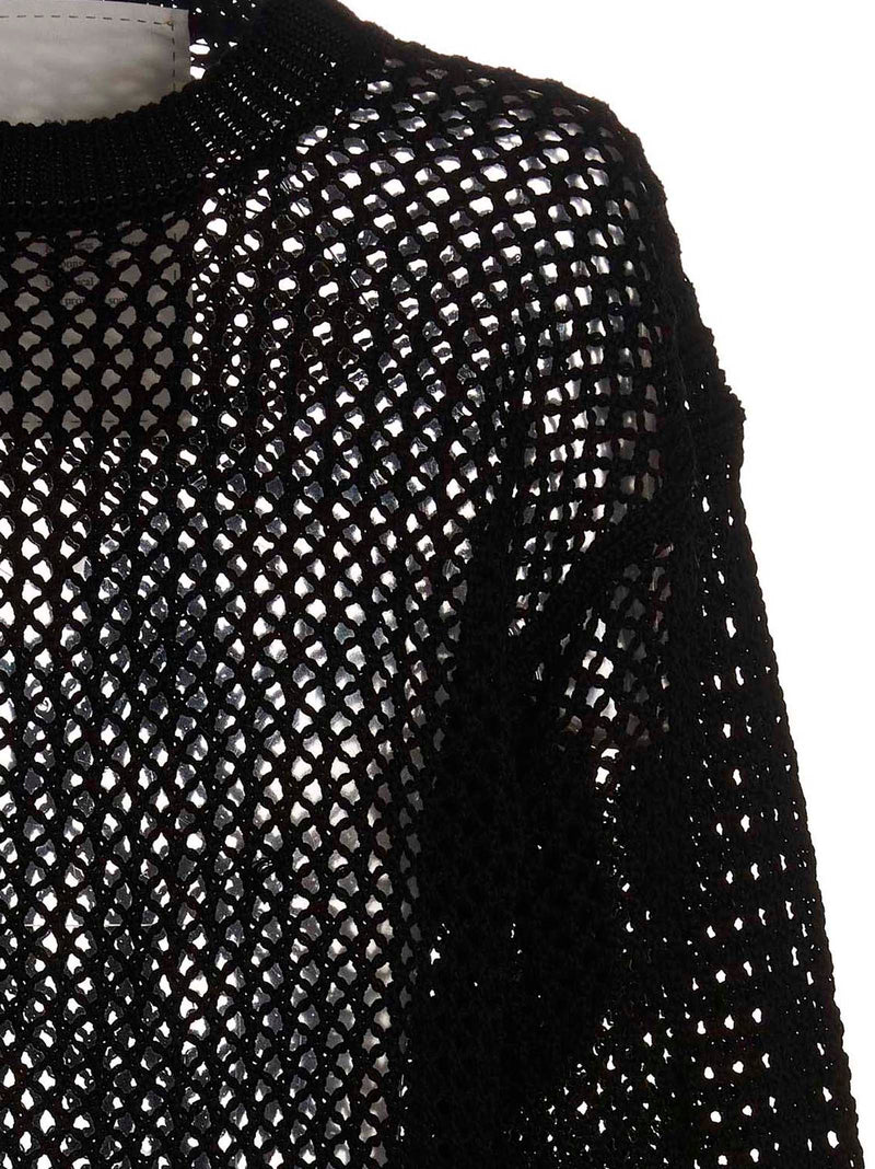 RAMAEL Black Cotton Cardigan - Bio Cable Sweater for Women