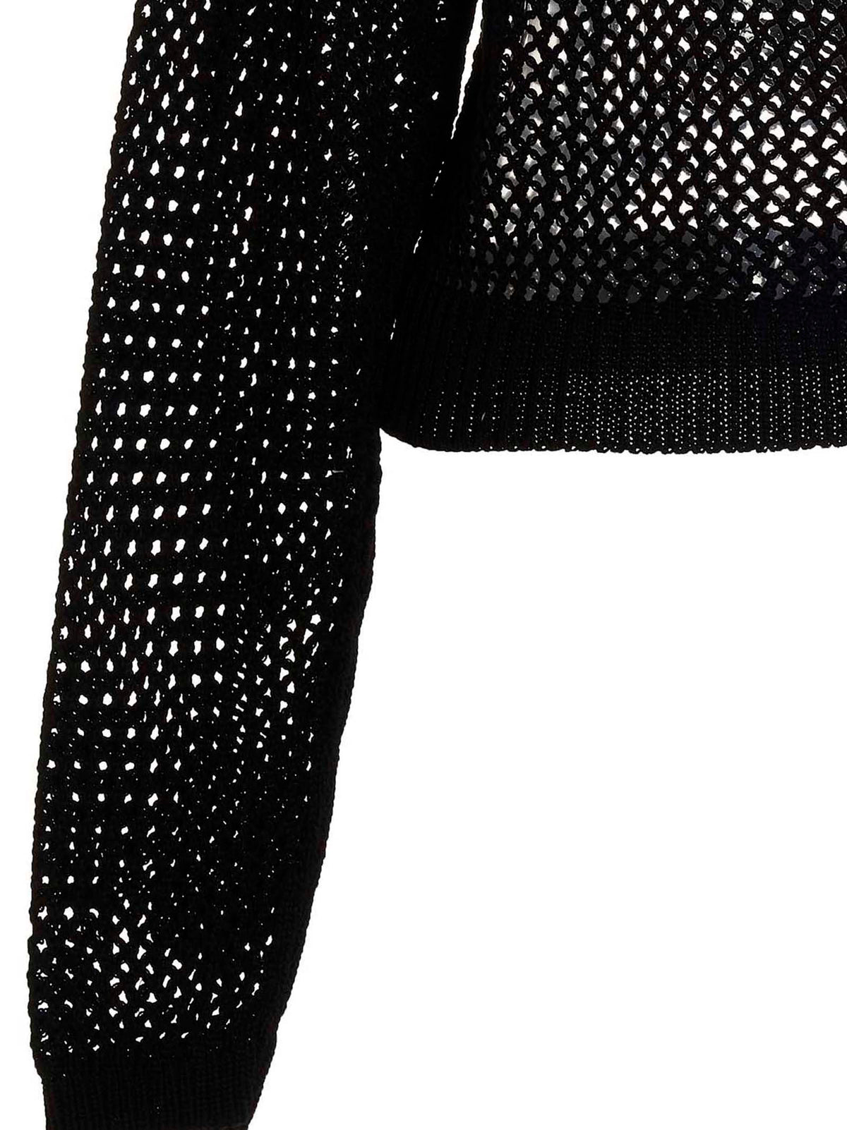 RAMAEL Black Cotton Cardigan - Bio Cable Sweater