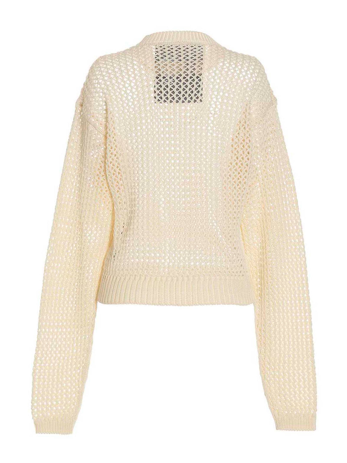 RAMAEL White Cotton Cardigan - Stylish Bio Cable Sweater