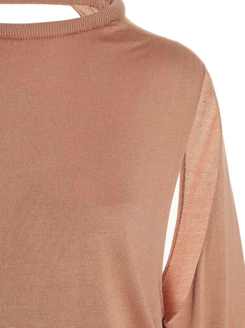 RAMAEL Beige Silk Cardigan - Elegant Women's Sweater