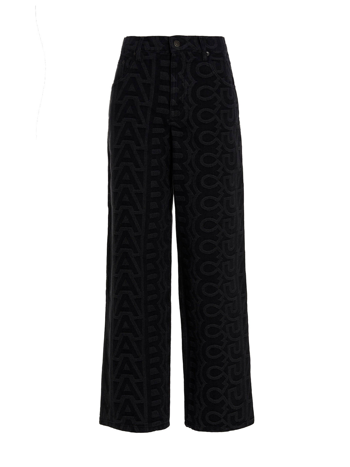 Marc Jacobs Monogram Black Cotton Blend Denim Jeans