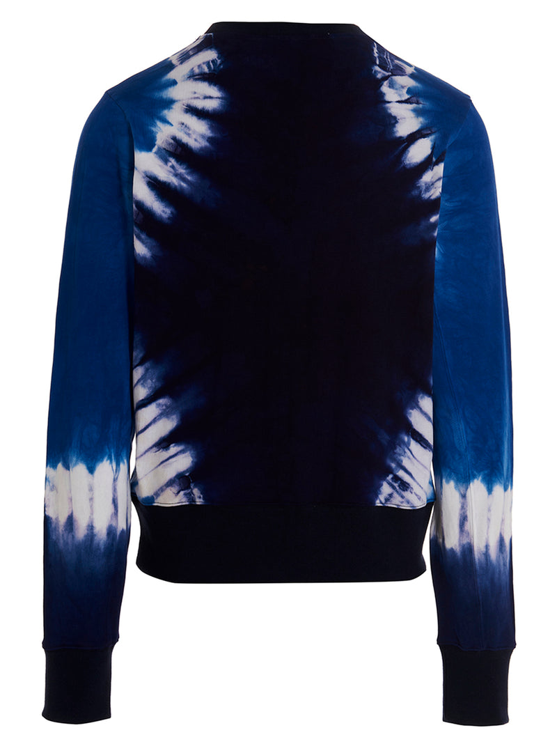 WALES BONNER Blue Cotton Sweatshirt with Logo Embroidery