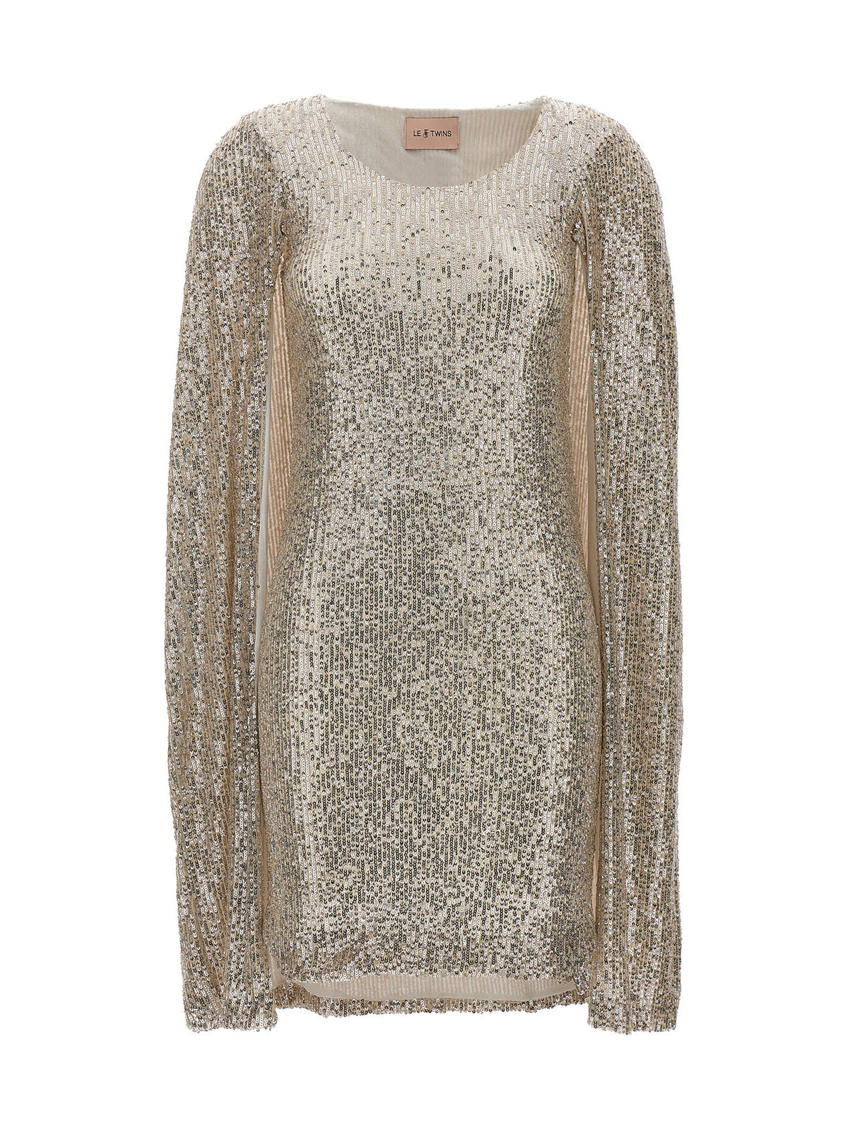 LE TWINS Silver Cashmere Short Dress for Women