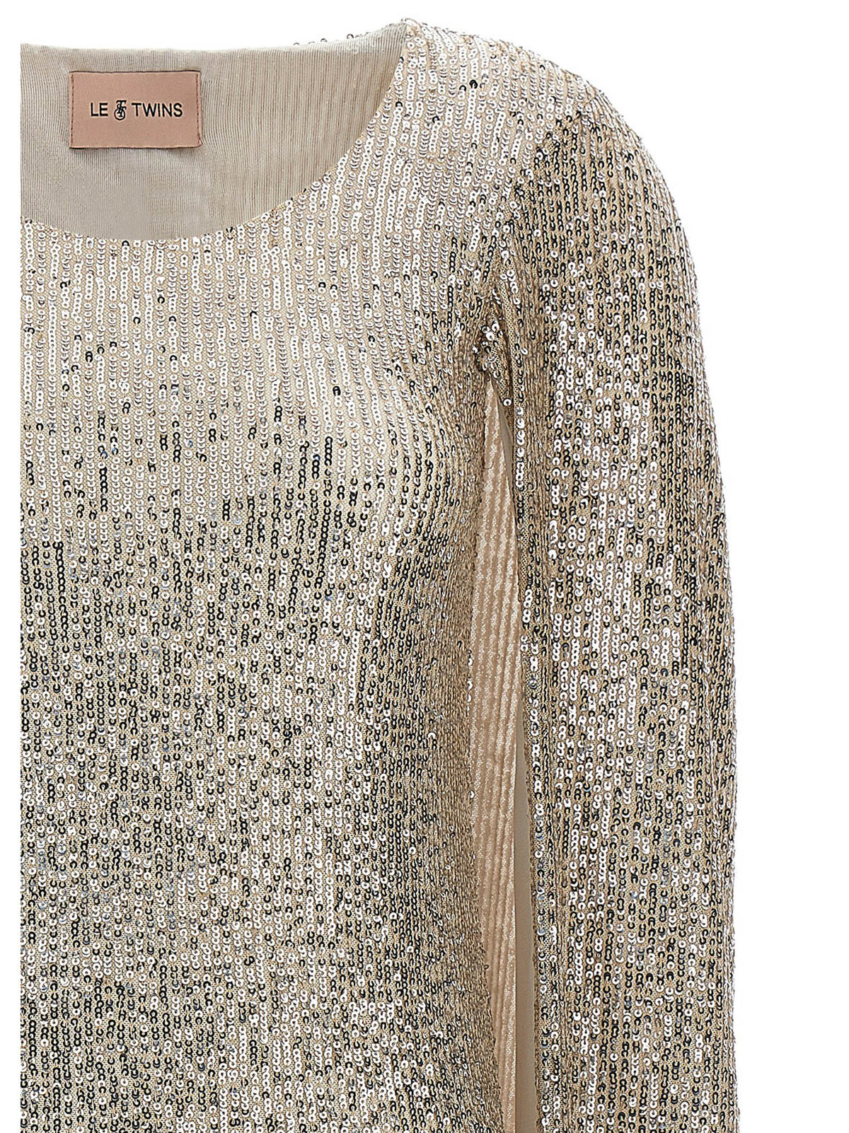 LE TWINS Silver Cashmere Short Dress for Women