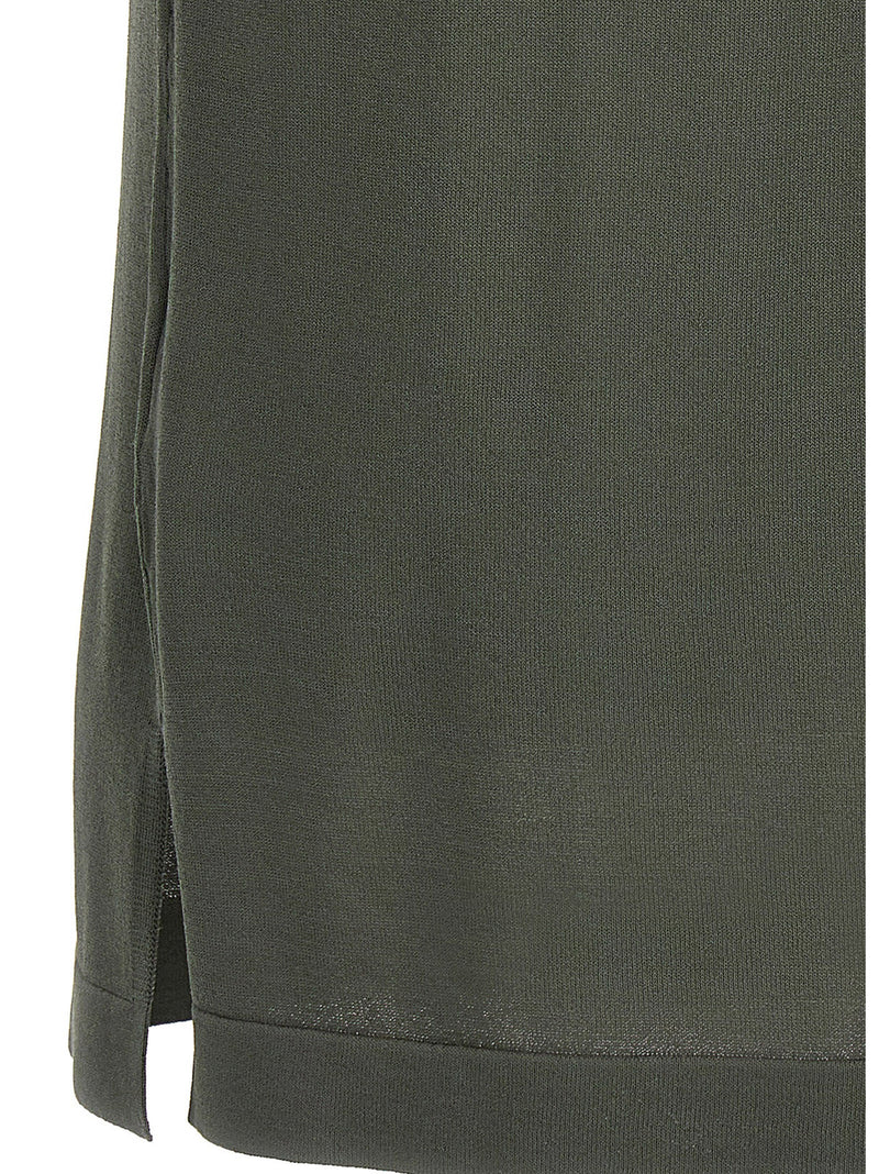P.A.R.O.S.H. Roux Bicolor Viscose T-Shirt in Green