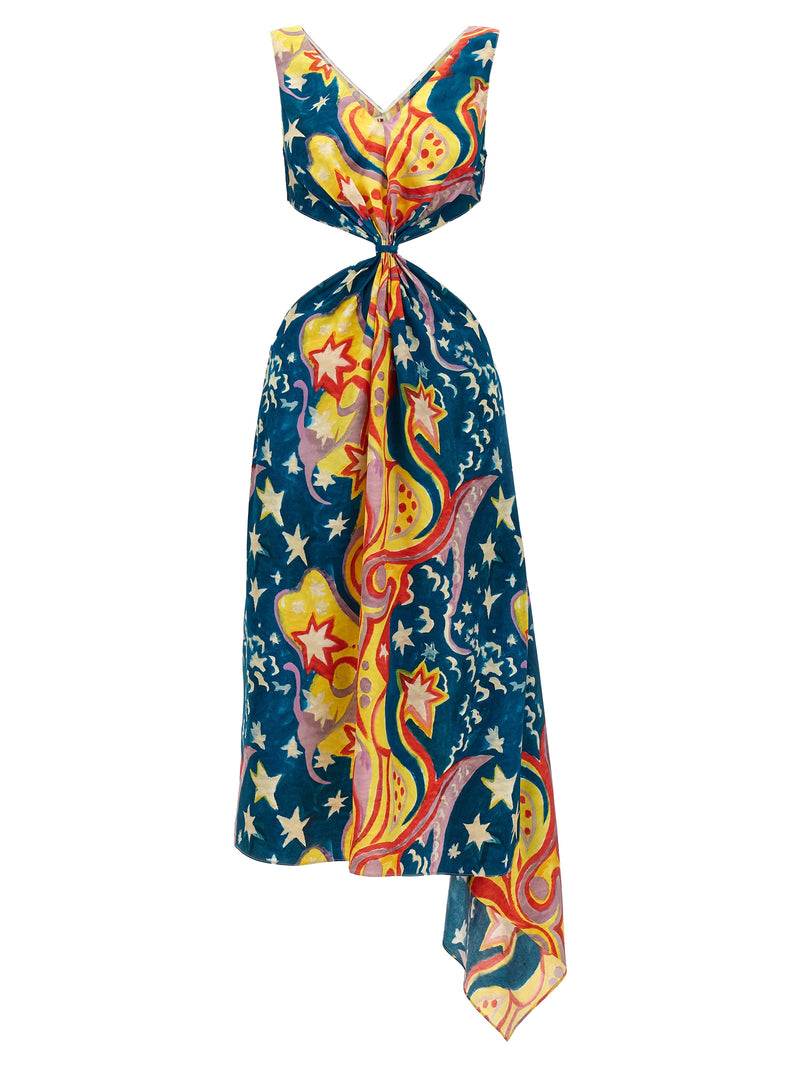 Marni Multicolor Viscose Long Dress - No Vacancy Inn Collection