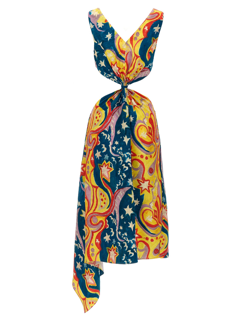Marni Multicolor Viscose Long Dress - No Vacancy Inn Collection