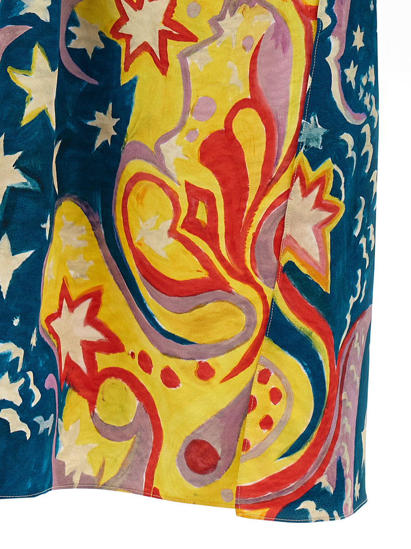 Marni Multicolor Viscose Long Dress - No Vacancy Inn Collection