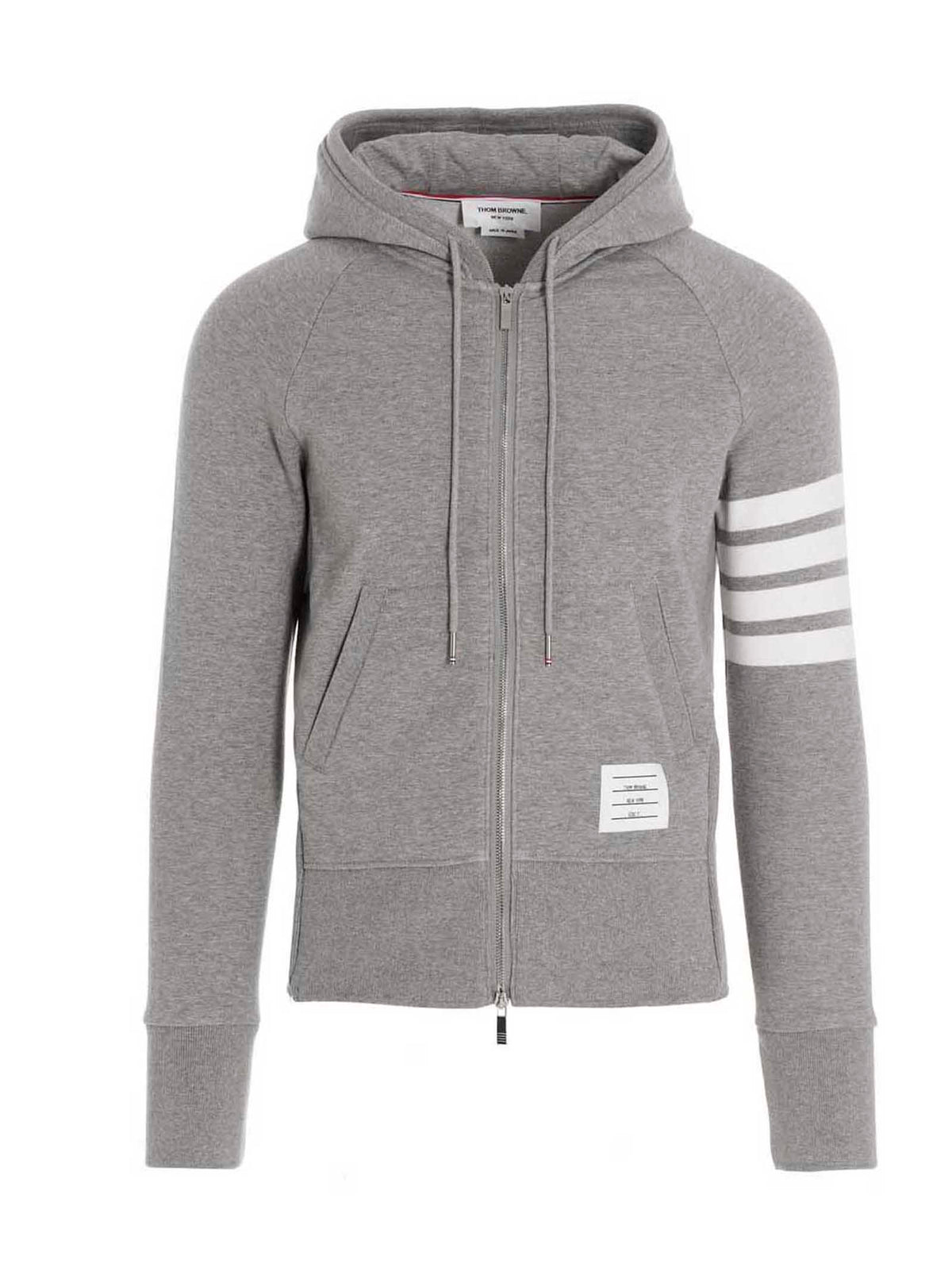Thom Browne Gray Cotton Sweatshirt - Stylish & Sophisticated