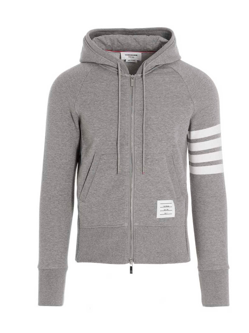 Thom Browne Gray Cotton Sweatshirt - Stylish & Sophisticated
