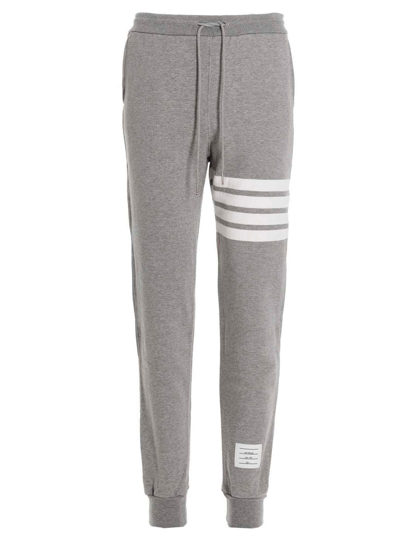 Thom Browne Gray Cotton Joggers - Stylish Workout Pants