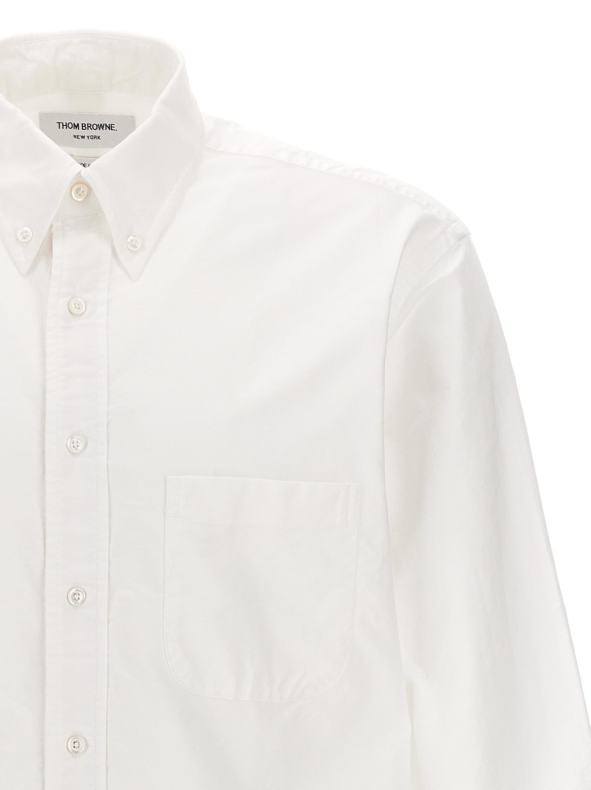 Thom Browne White Cotton Blouse - Modern Sophistication