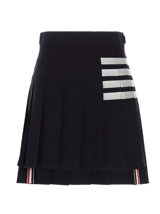 Jupe longue en laine bleue Thom Browne