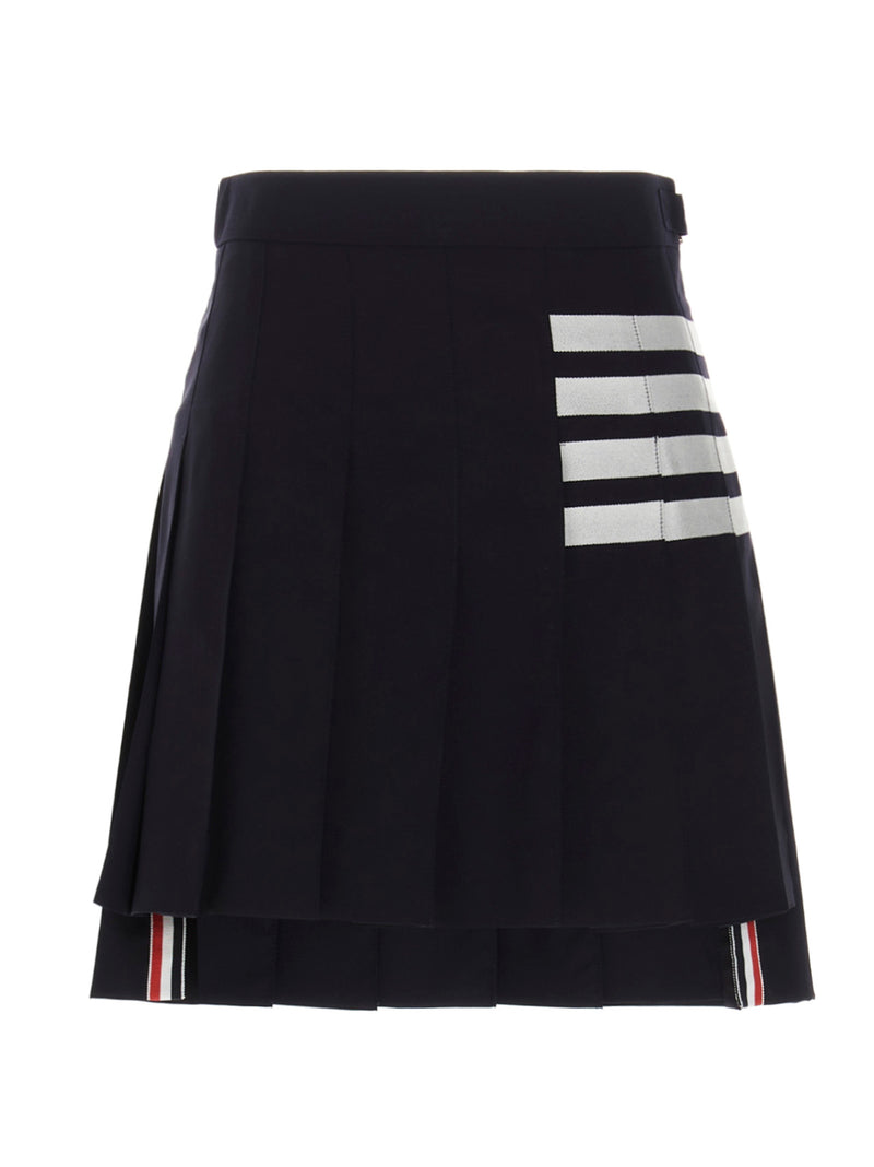 Jupe longue en laine bleue Thom Browne