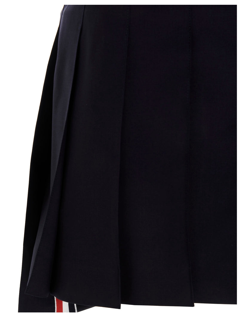 Jupe longue en laine bleue Thom Browne