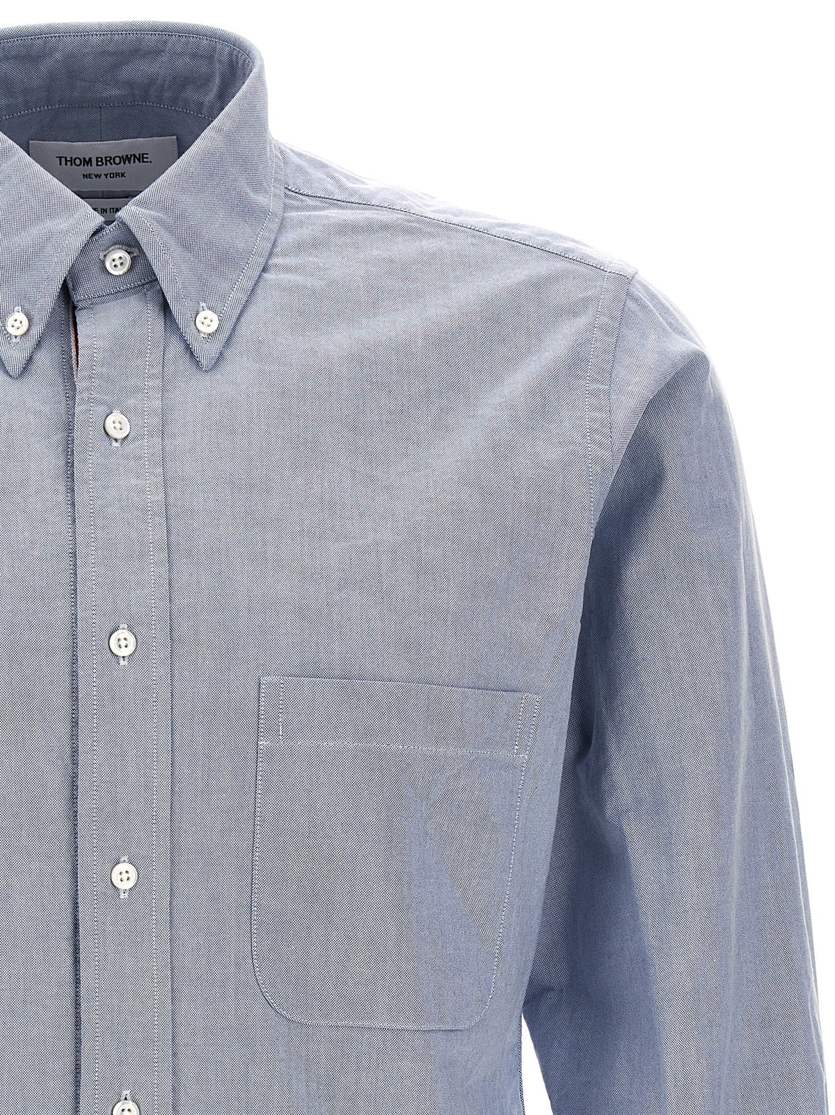 Thom Browne Blue Cotton Blouse - Timeless Elegance