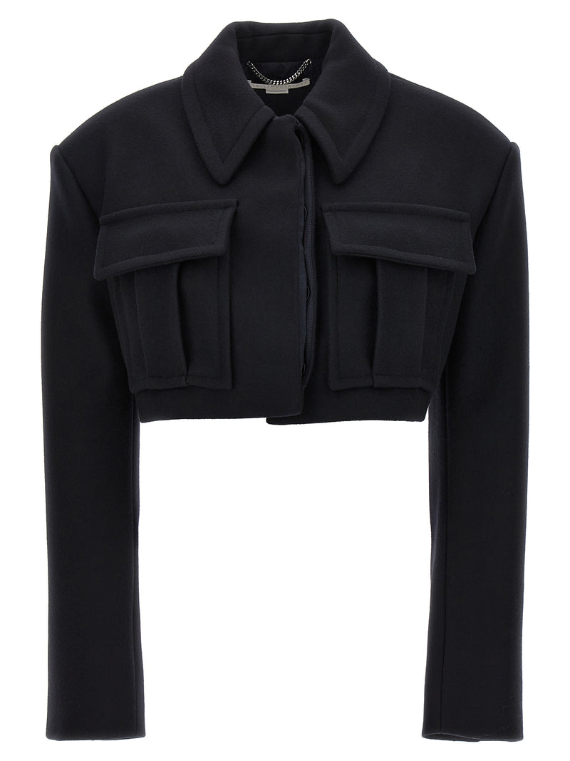 Stella McCartney Balaton Bacci Black Wool Full-Length Jacket
