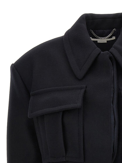 Stella McCartney Black Wool Full-Length Jacket