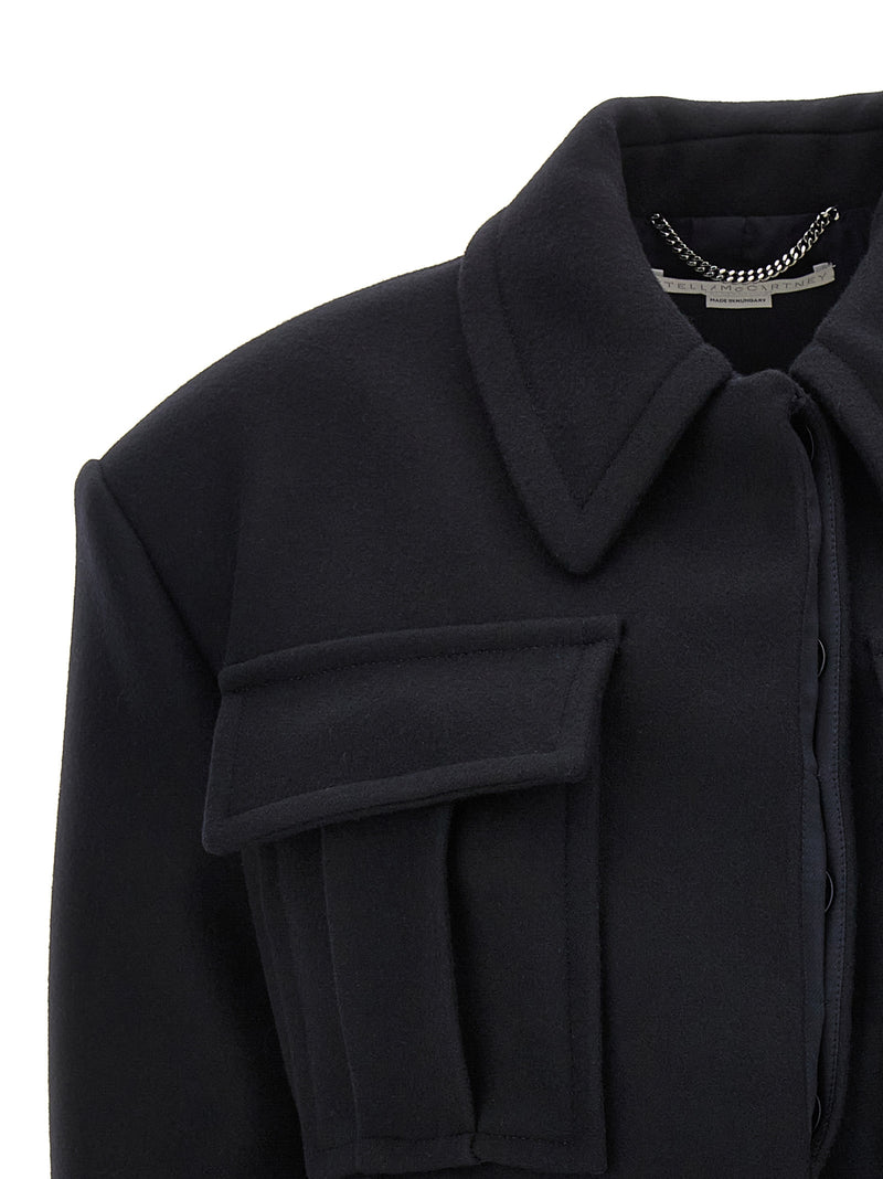 Stella McCartney Balaton Bacci Black Wool Full-Length Jacket