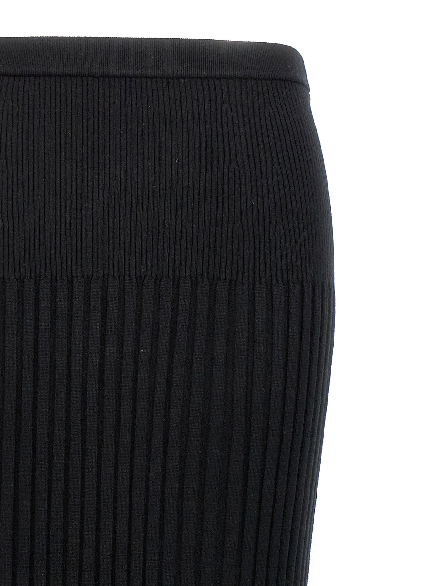 Proenza Schouler Black Silk Midi Skirt