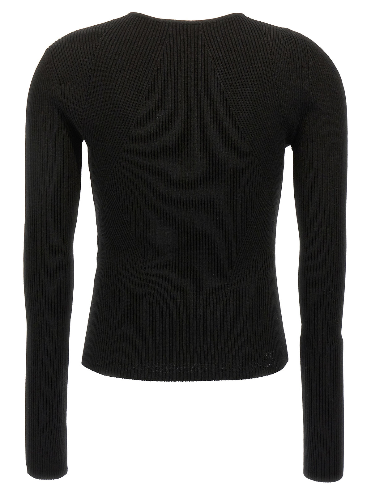 Alexander McQueen Black Wool Cardigan with Cut-Out Detail