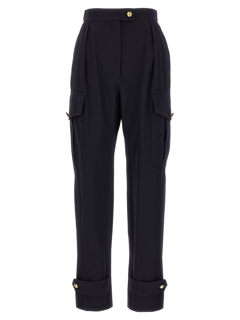 Alexander McQueen Blue Wool Cargo Pants - Stylish & Functional