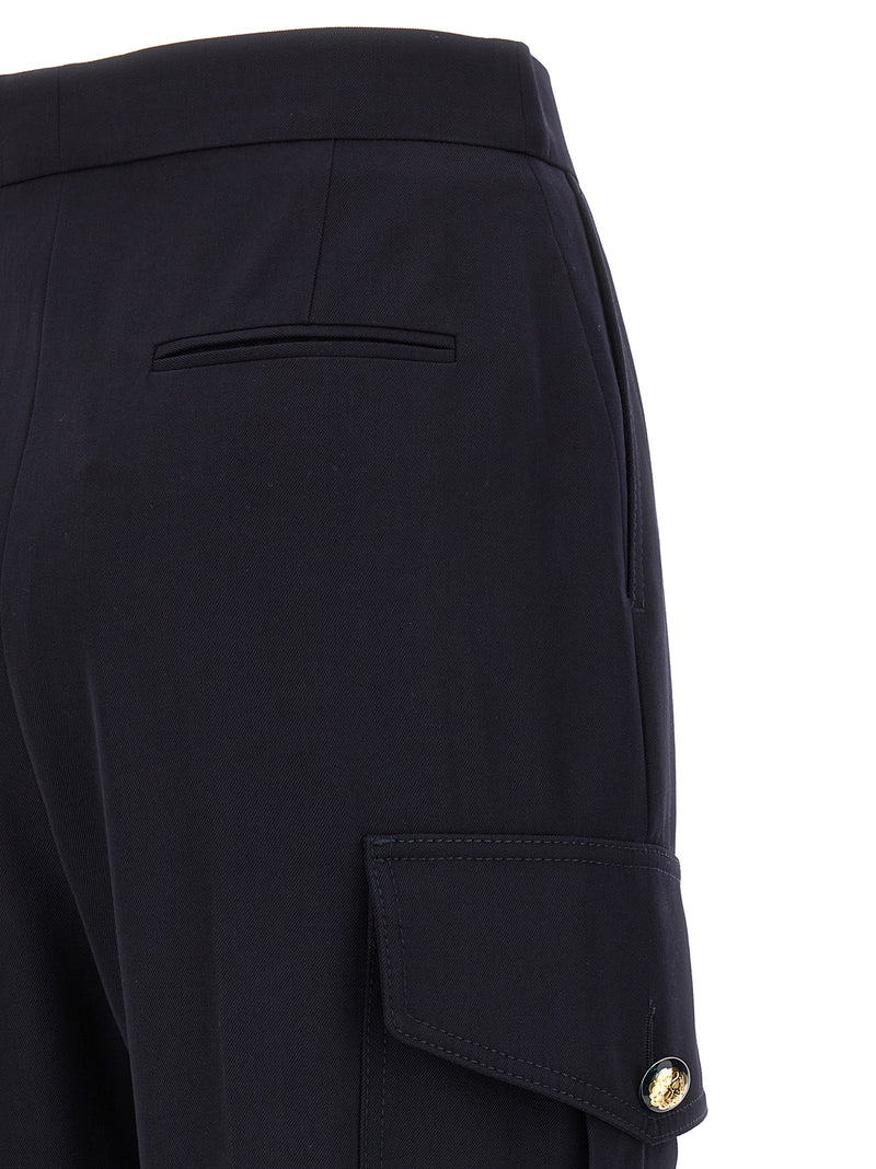 Alexander McQueen Blue Wool Cargo Pants - Stylish & Functional