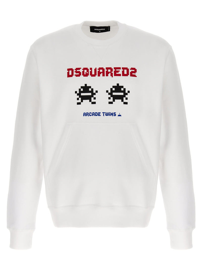 Dsquared² Cool Fit White Cotton Sweatshirt for Men