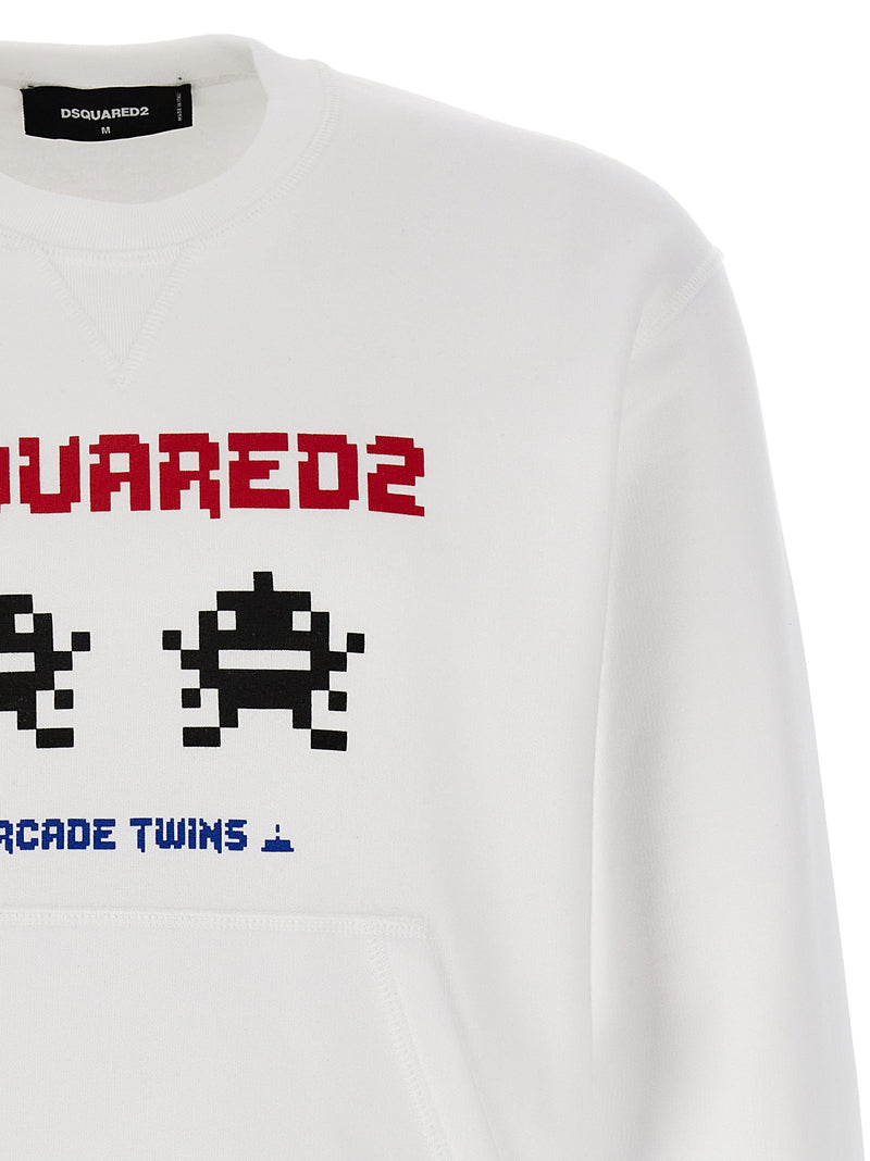 Dsquared² Cool Fit White Cotton Sweatshirt for Men