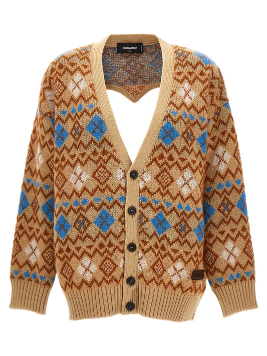 Dsquared² Multicolor Wool Cardigan