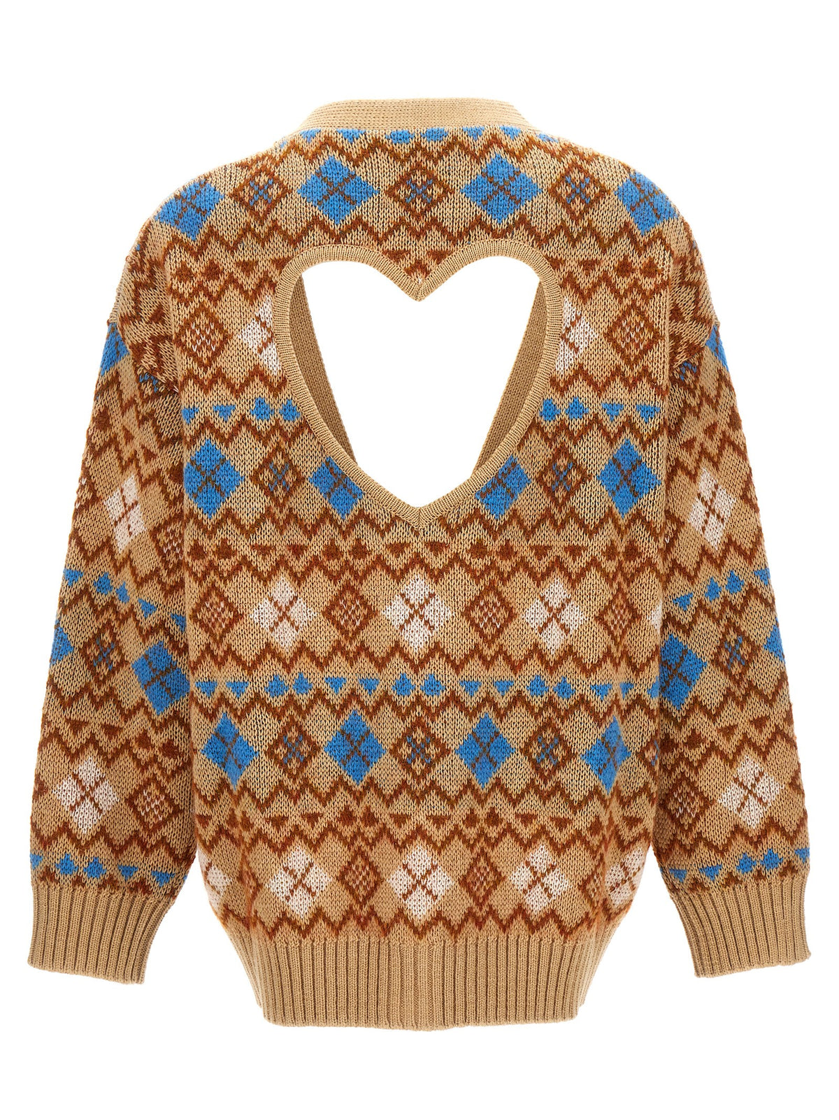 Dsquared² Heart Vintage Shetland Multicolor Wool Cardigan