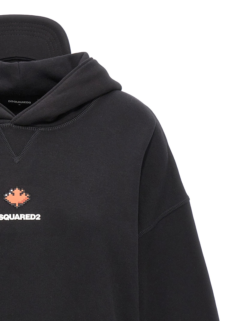 Dsquared² Herca Black Cotton Sweatshirt for Women