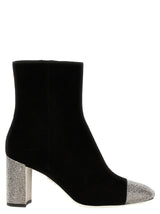 RENE CAOVILLA Bonnie Black Leather Ankle Boots