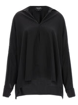 Tom Ford Black Silk Blouse - Elegant Oversized Design
