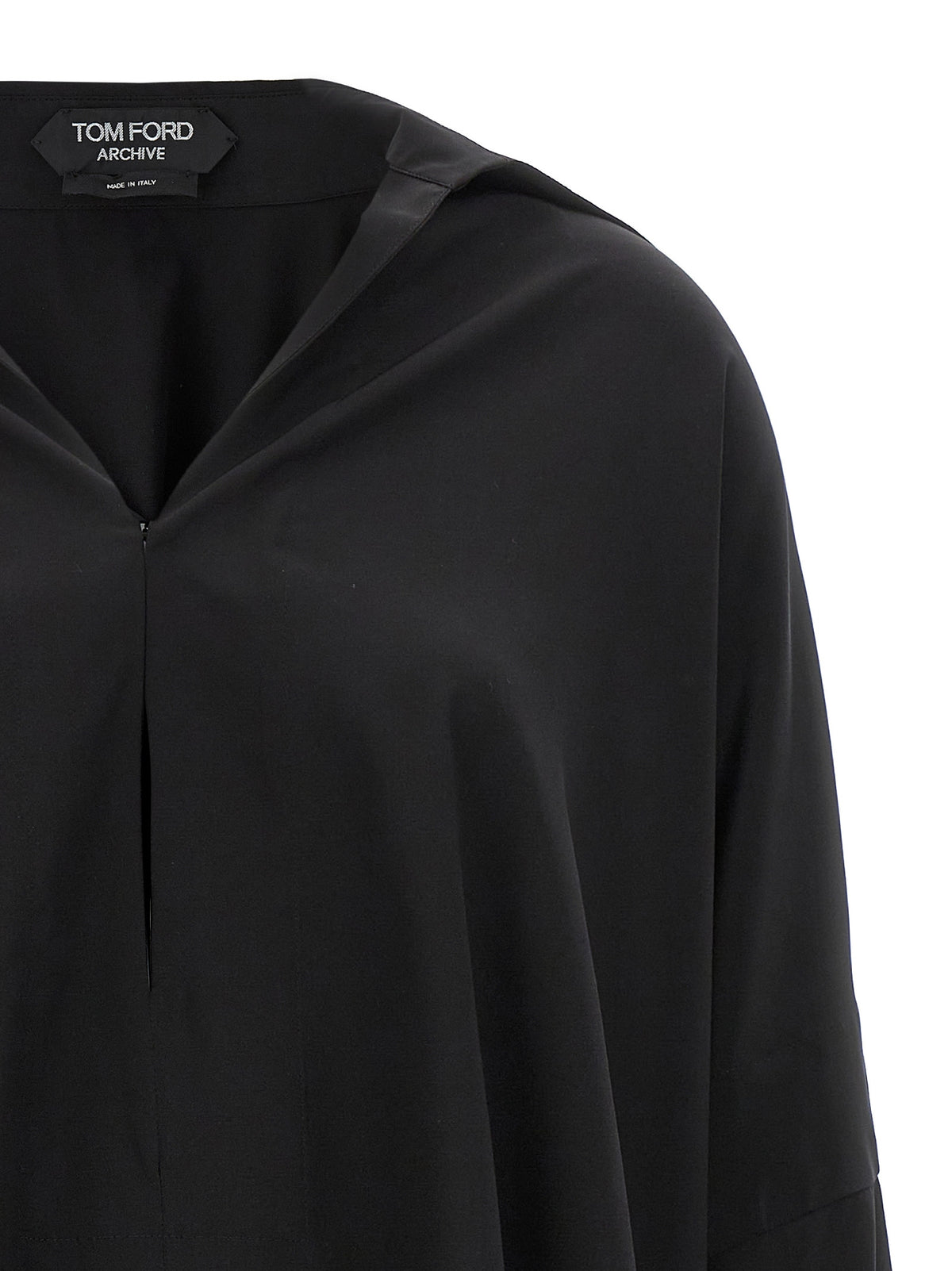 Tom Ford Black Silk Blouse - Elegant Oversized Design