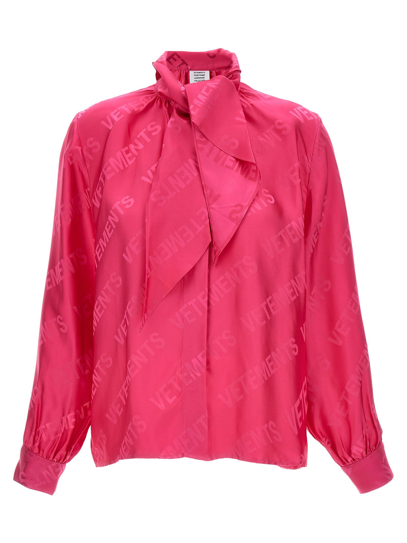 Vetements Fuchsia Monogram Blouse