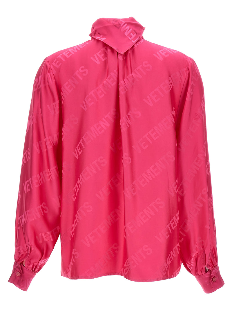Vetements Fuchsia Monogram Blouse