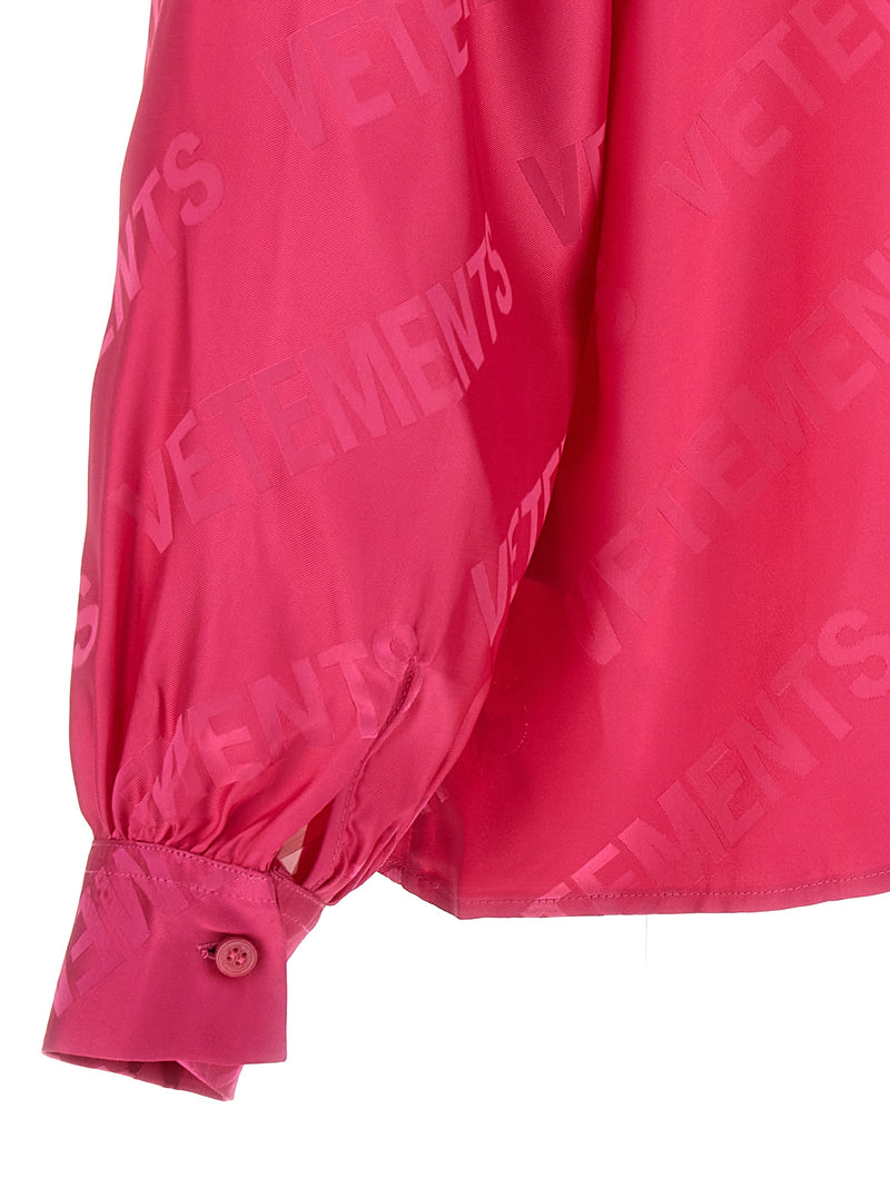 Vetements Fuchsia Monogram Blouse