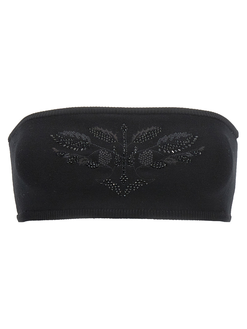 Max Mara Comune Black Viscose Bandeau Top