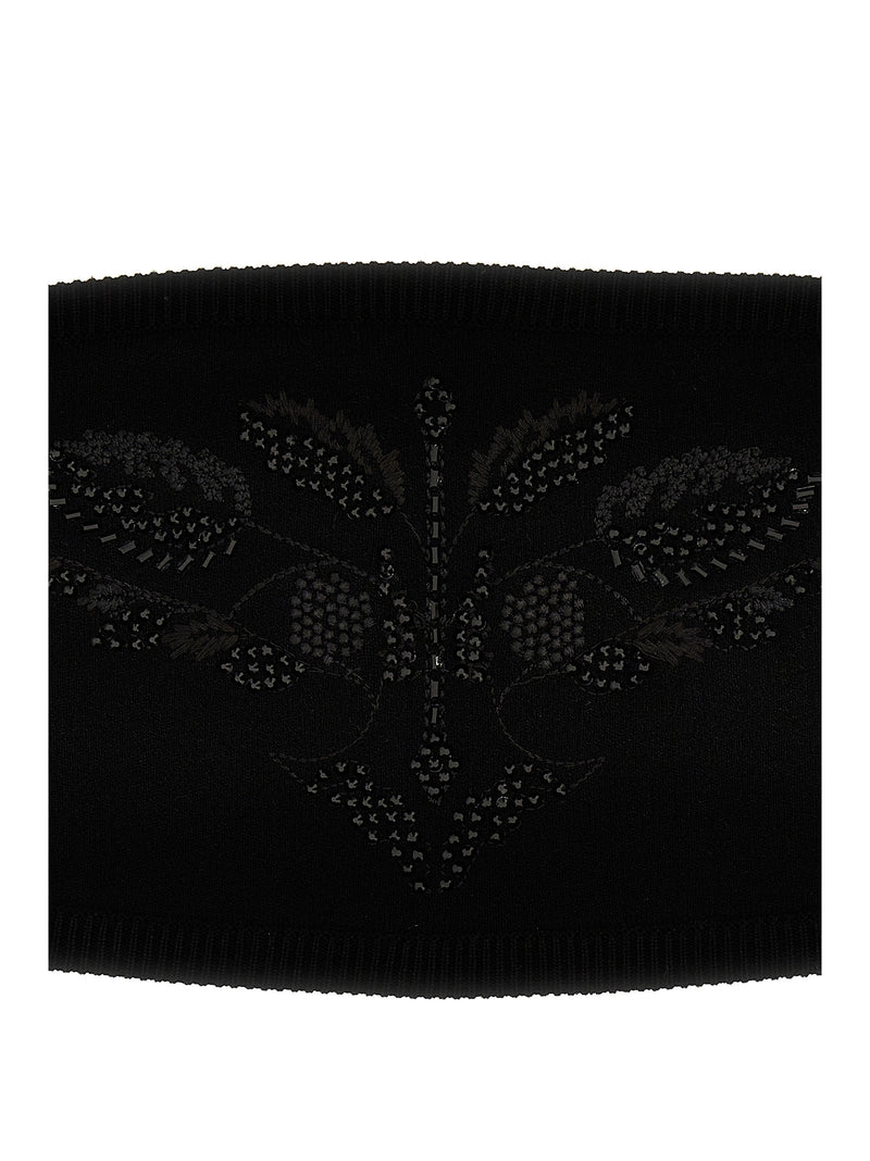 Max Mara Comune Black Viscose Bandeau Top