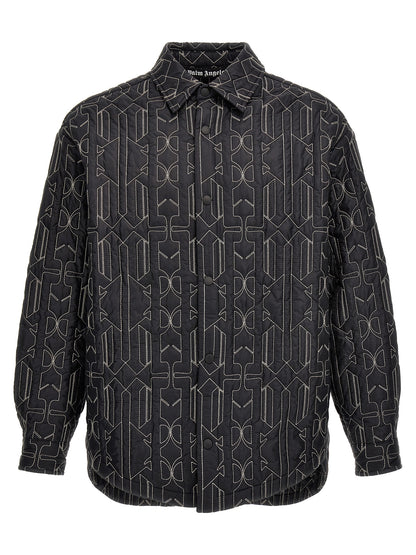 Palm Angels Gray Polyamide Shell Jacket