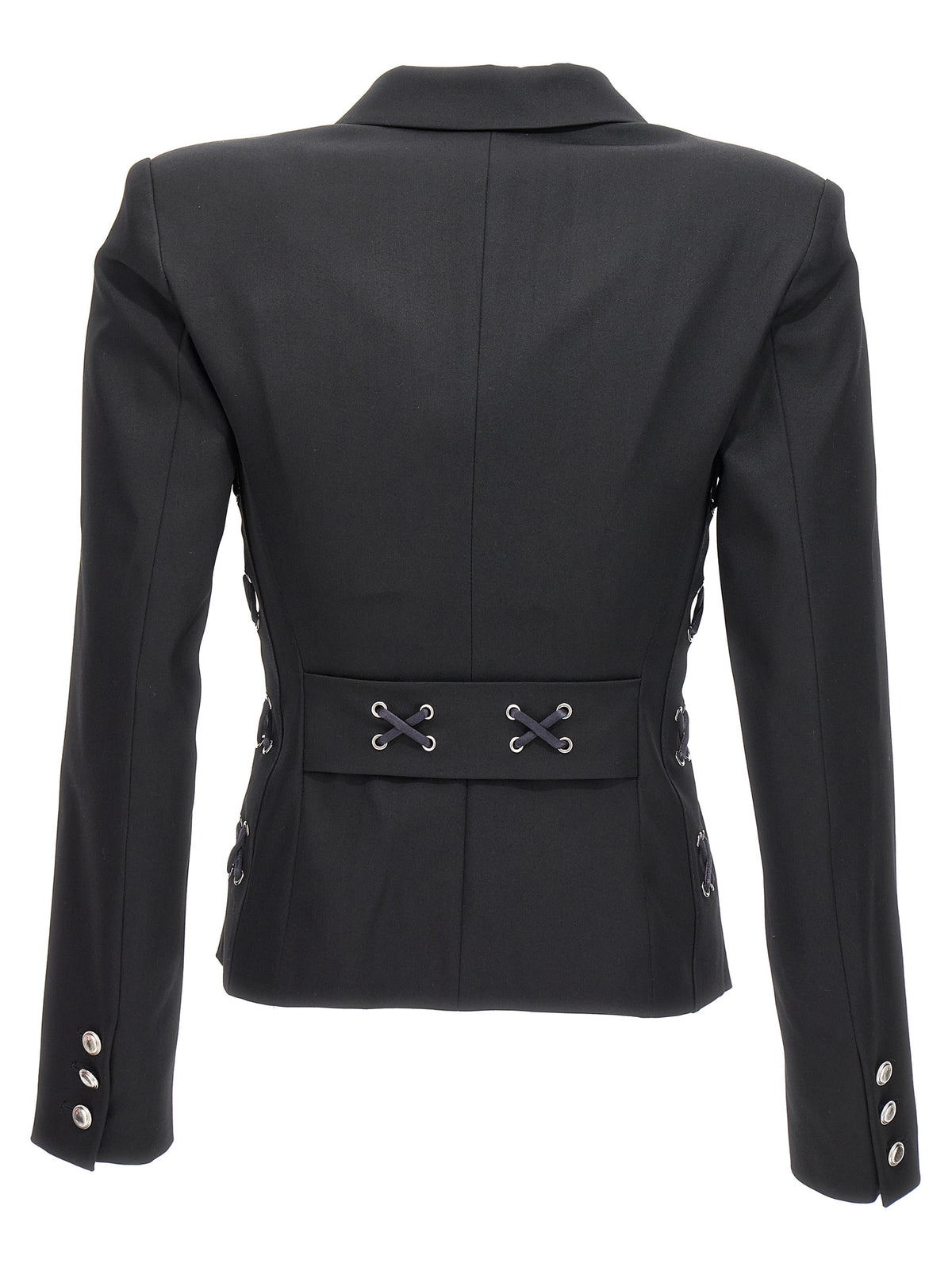 Alessandra Rich Black Wool Blazer - Elegant and Chic