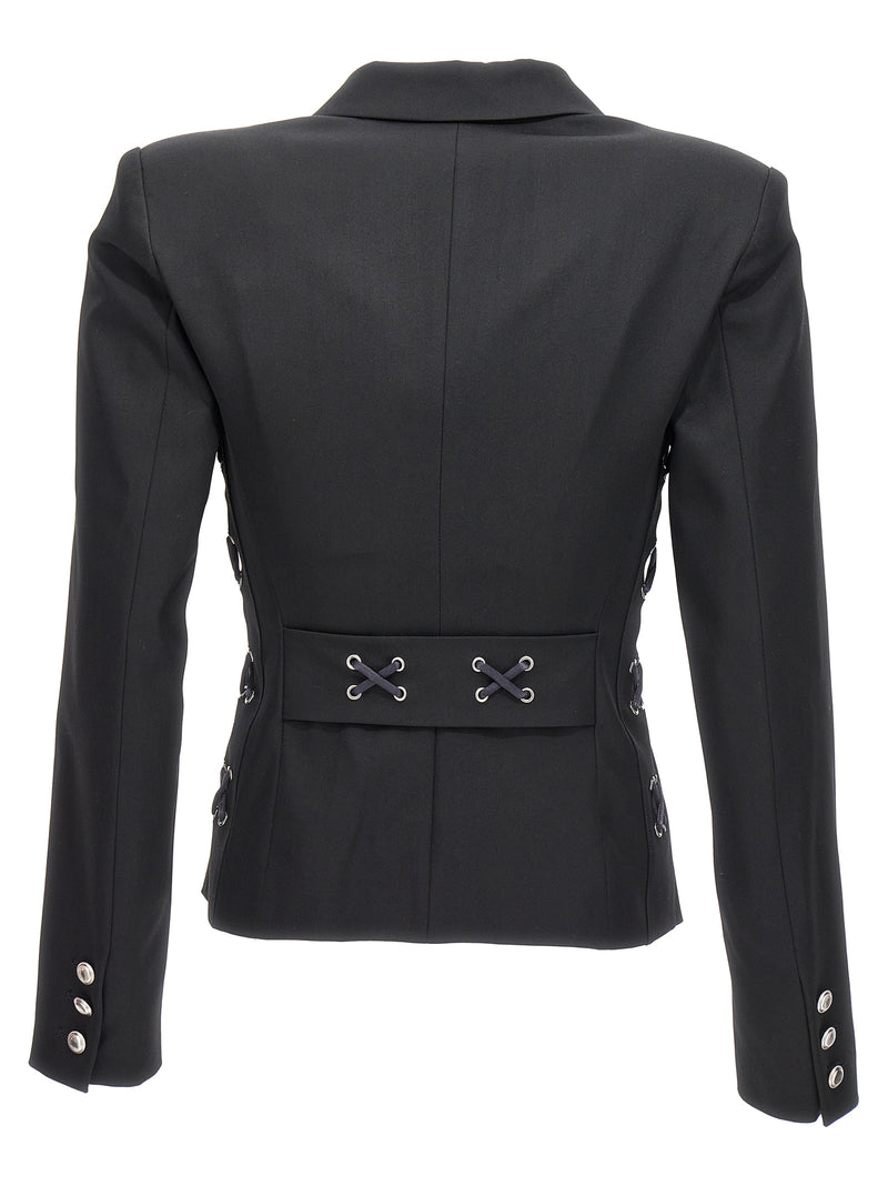Alessandra Rich Black Wool Blazer - Elegant and Chic