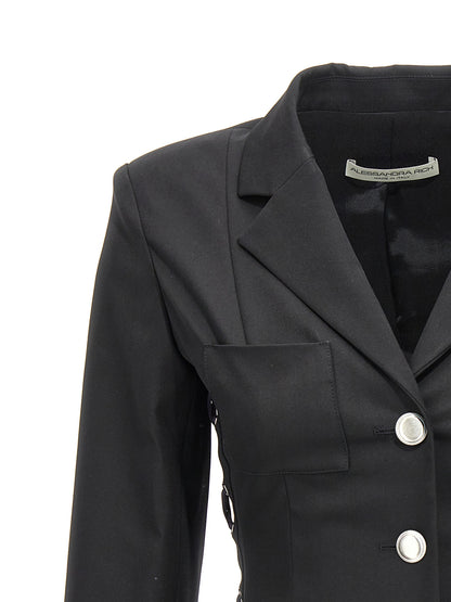 Alessandra Rich Black Wool Blazer
