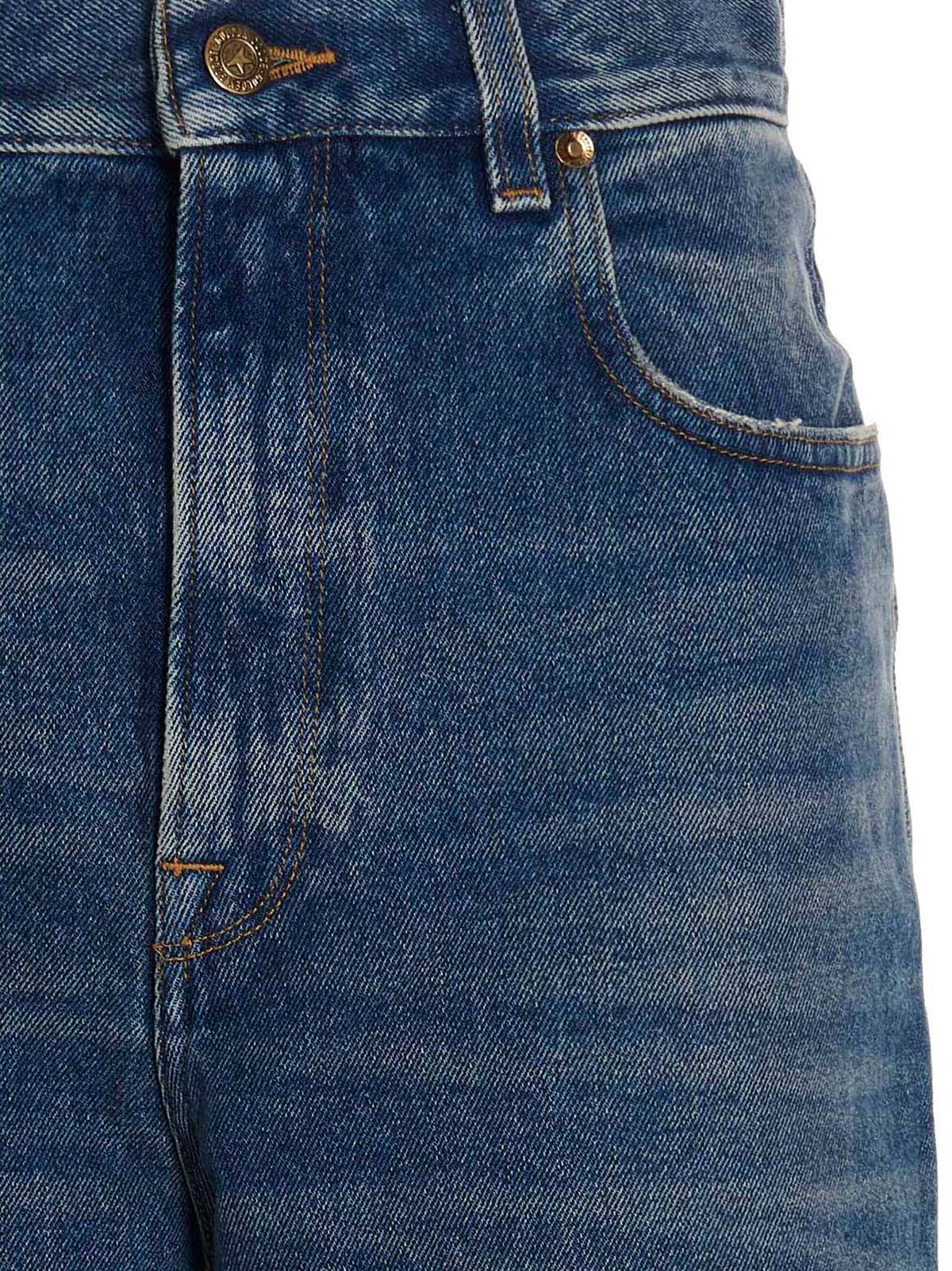 Golden Goose Kim Blue Cotton Straight-Leg Jeans