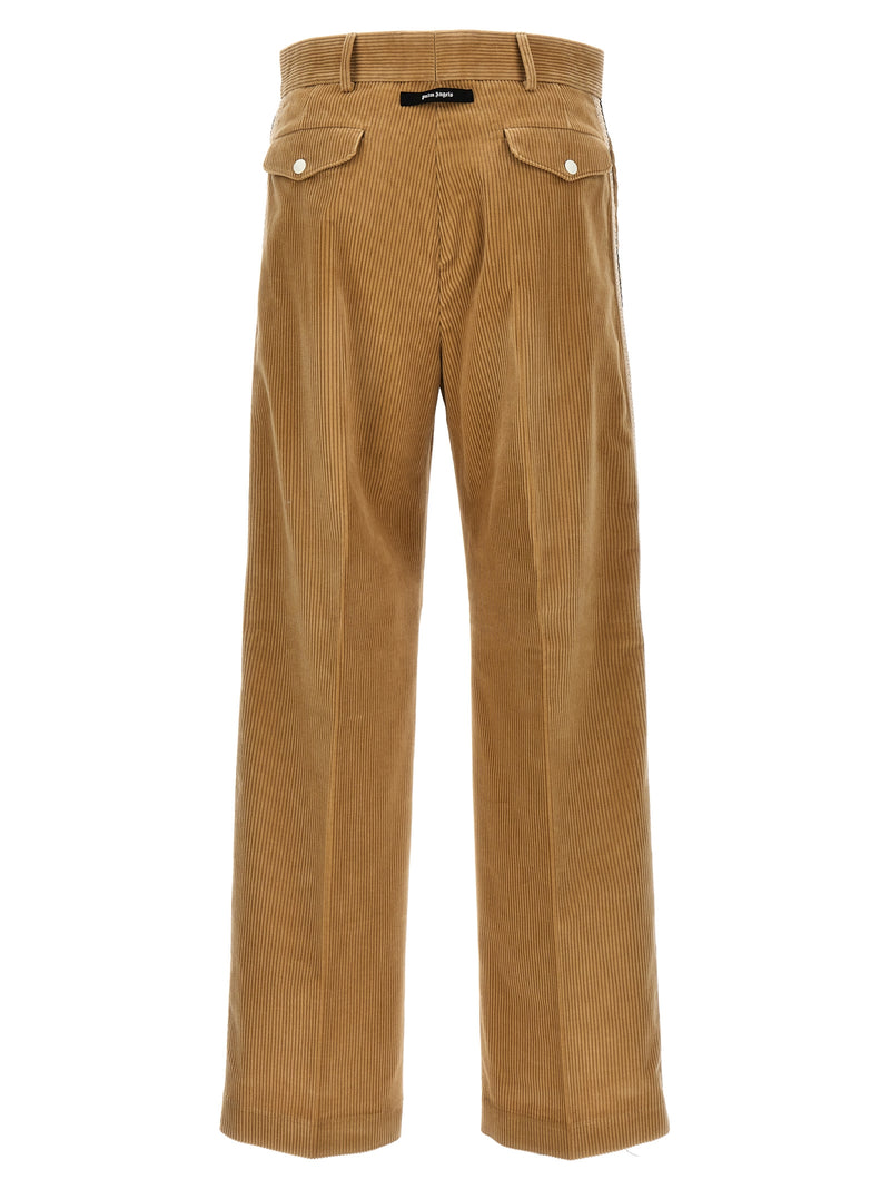 Palm Angels Beige Cotton Casual Pants - Stylish & Comfortable